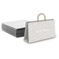 Let it Snow Large Birthday Gift Bags Vogue Kraft Shopping Bags with Handles