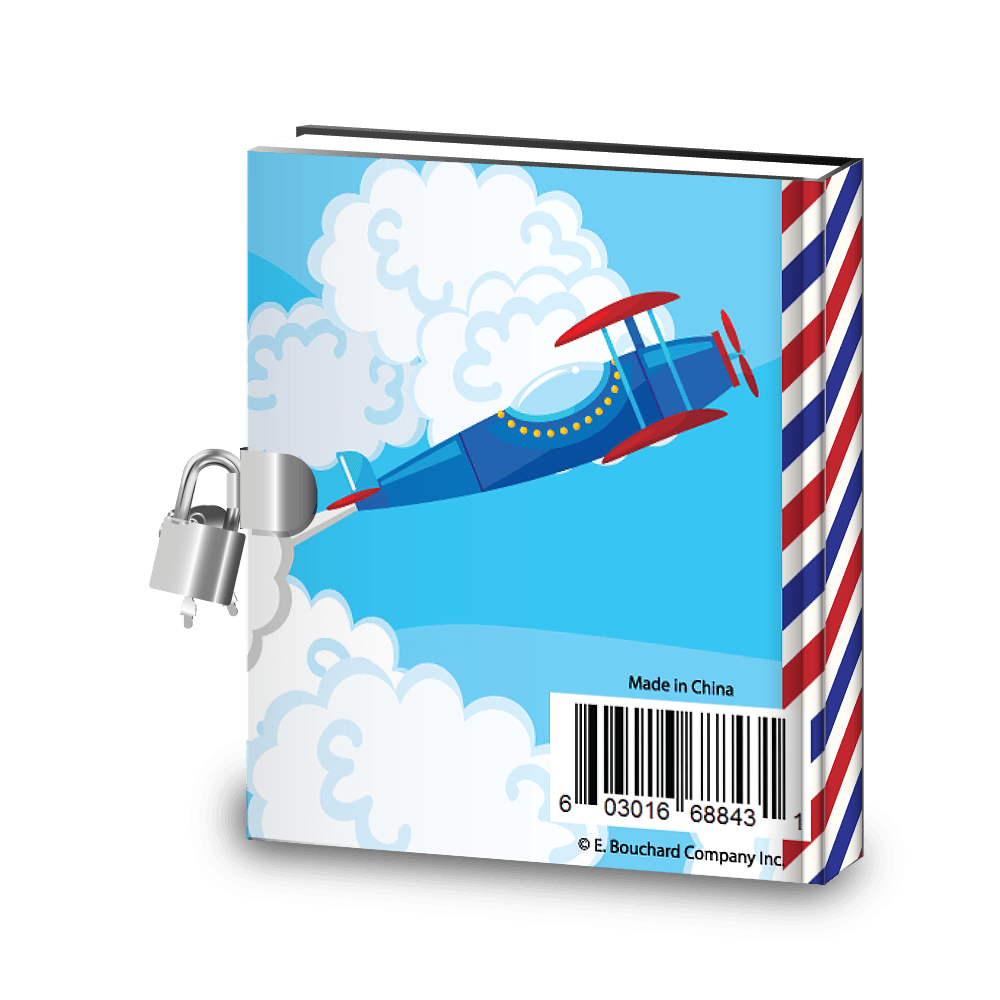 Value Packs of Kids Airplane Diary w/Lock, Stickers & Activities (Single, 10, 20 or 100 ct) - Pro Supply Global