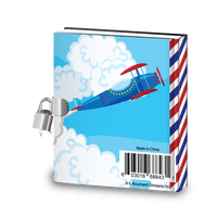 Value Packs of Kids Airplane Diary w/Lock, Stickers & Activities (Single, 10, 20 or 100 ct) - Pro Supply Global