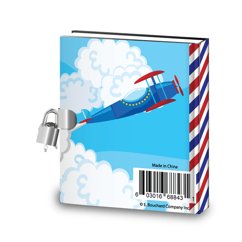 Value Packs of Kids Airplane Diary w/Lock, Stickers & Activities (Single, 10, 20 or 100 ct) - Pro Supply Global
