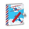 Airplane Kids Diary With Lock and Activities Pro Supply Global