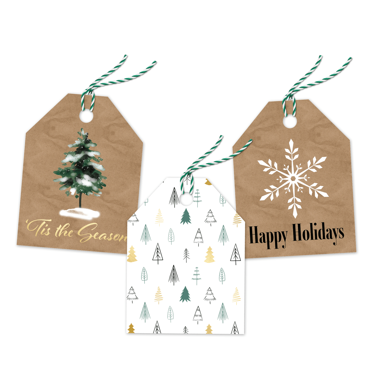 Happy Holidays Assortment Gift Tags