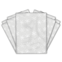 10x13 Gray Winter Snowflakes Designer Poly Mailers Shipping Envelopes Premium Printed Bags - Pro Supply Global