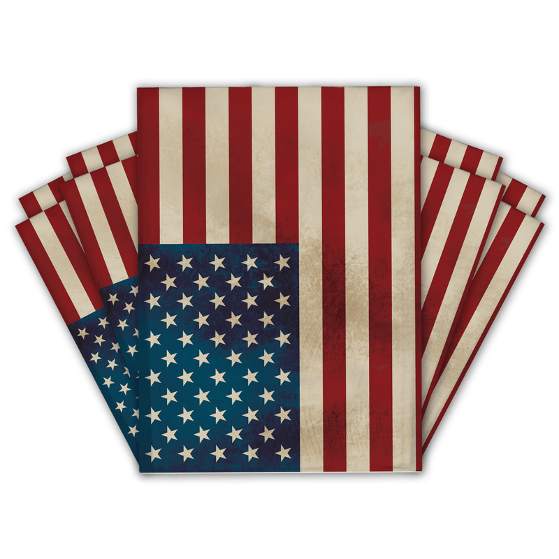 10x13 Rustic American Flag Designer Poly Mailers Shipping Envelopes Premium Printed Bags - Pro Supply Global