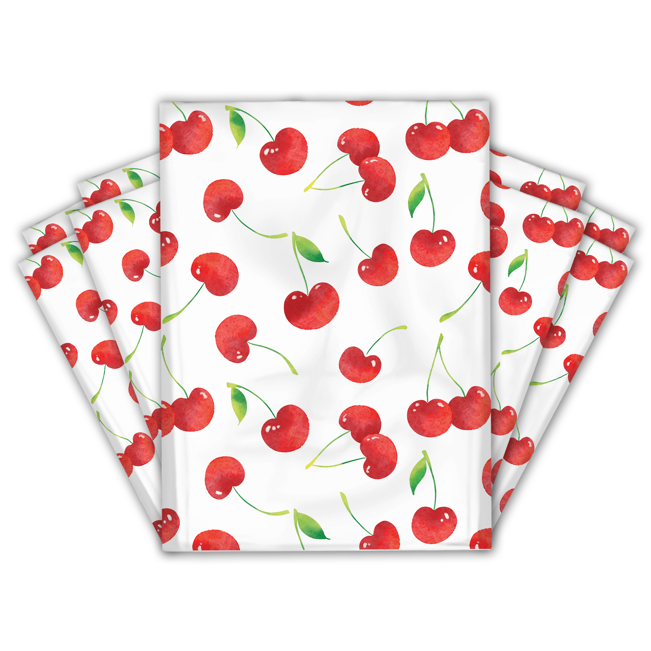 Cherries Designer Poly Mailers Shipping Envelopes Premium Printed Bags