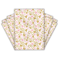 19x24" Pink and Gold Hearts Designer Poly Mailers Shipping Envelopes Premium Printed Bags - Pro Supply Global