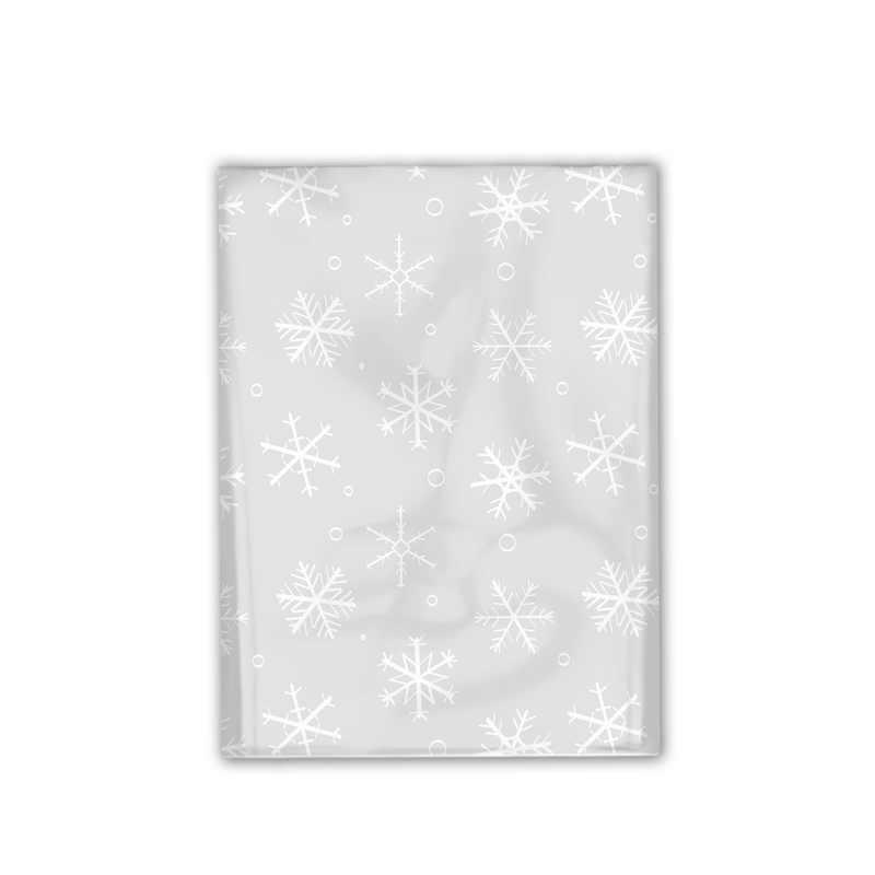 12x15" Winter Snowflake Designer Poly Mailers Shipping Envelopes Premium Printed Bags - Pro Supply Global