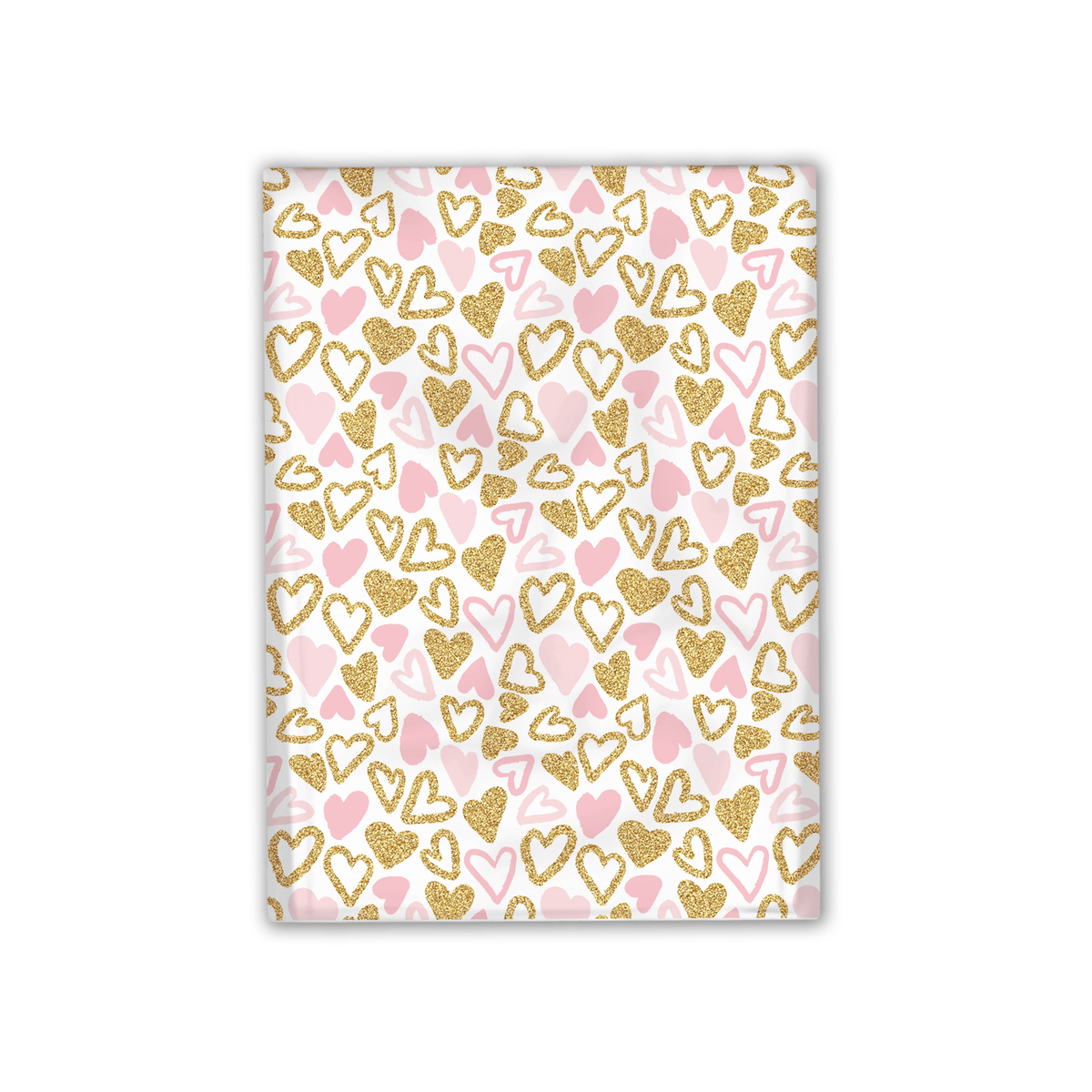 19x24" Pink and Gold Hearts Designer Poly Mailers Shipping Envelopes Premium Printed Bags - Pro Supply Global