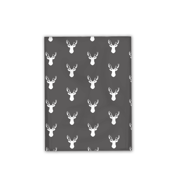 10x13 Charcoal Deer Heads Designer Poly Mailers Shipping Envelopes Premium Printed Bags - Pro Supply Global