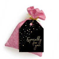 Black and Gold Confetti Gift Tags - Pro Supply Global