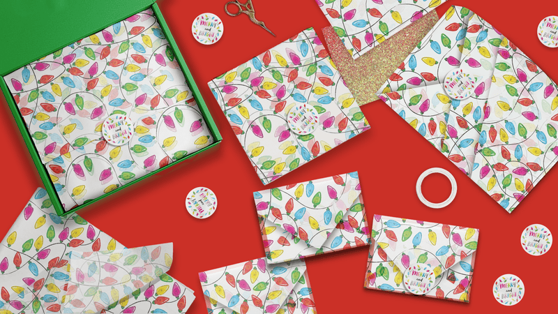 Merry and Bright Holiday Stickers - Pro Supply Global