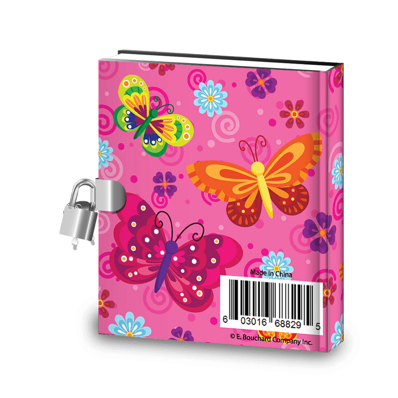 Value Packs of Kids Butterfly Diary w/Lock, Stickers & Activities (Single, 10, 20 or 100 ct) - Pro Supply Global