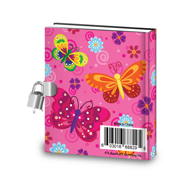 Value Packs of Kids Butterfly Diary w/Lock, Stickers & Activities (Single, 10, 20 or 100 ct) - Pro Supply Global