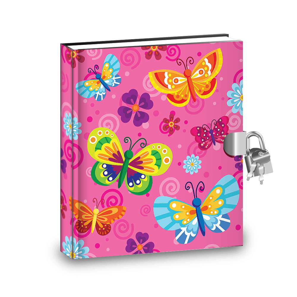 Butterflies Diaries with lock, activates and stickers Pro Supply Global