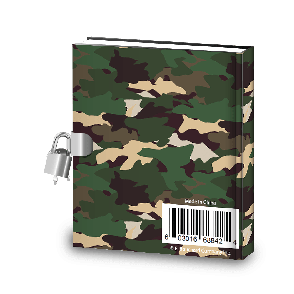 Value Packs of Kids Camo Army Diary w/Lock, Stickers & Activities (Single, 10, 20 or 100 ct) - Pro Supply Global