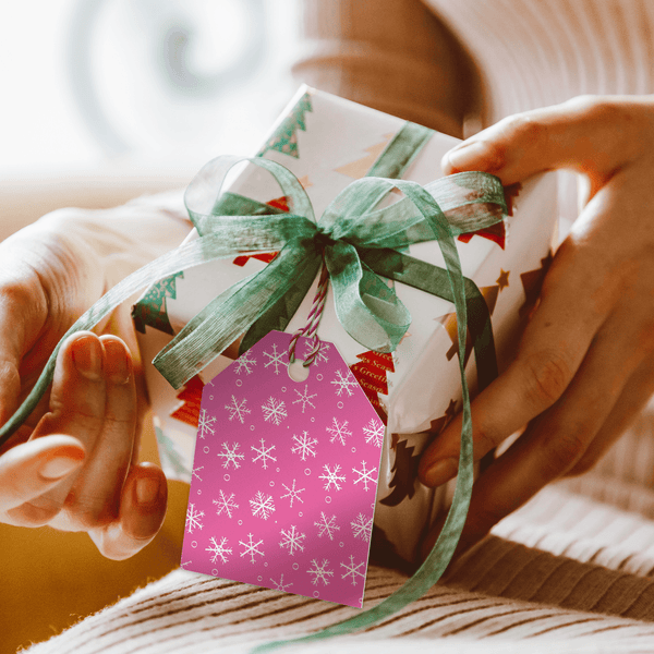 Pink Snowflake Gift Tags - Pro Supply Global