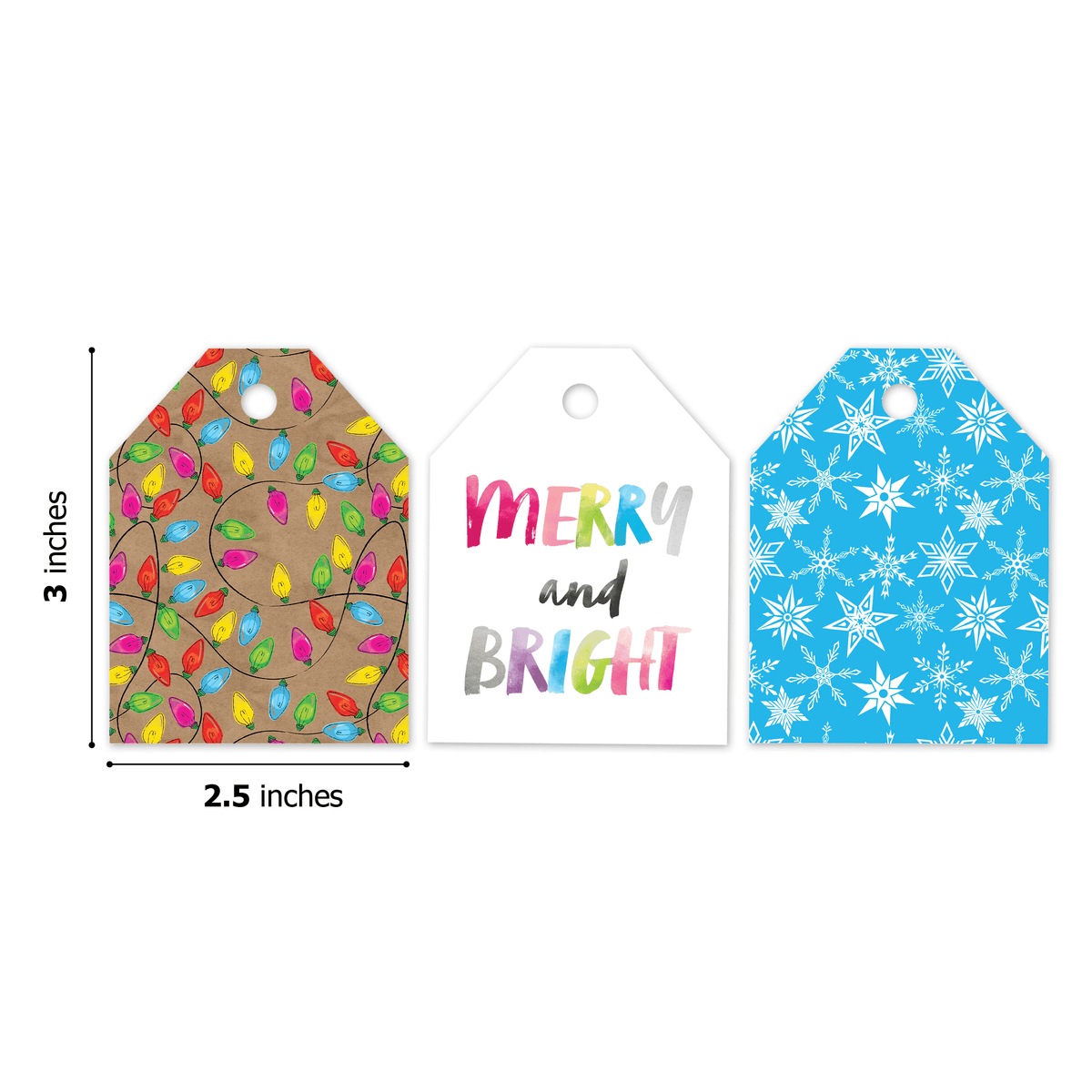 Merry and Bright Assortment Gift Tags - Pro Supply Global