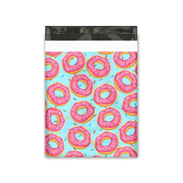 10x13 Sprinkled Donuts Designer Poly Mailers Shipping Envelopes Premium Printed Bags - Pro Supply Global