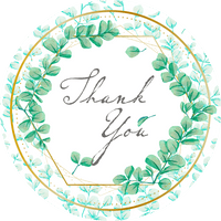 Eucalyptus Thank You Stickers - Pro Supply Global