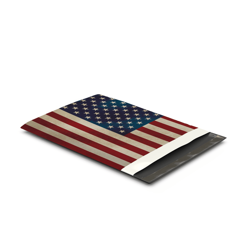 4th Of July Mailers - 100 Patriotic Gnome Designer Poly Mailers 10x13 Inches, Shipping Envelopes For Small Business