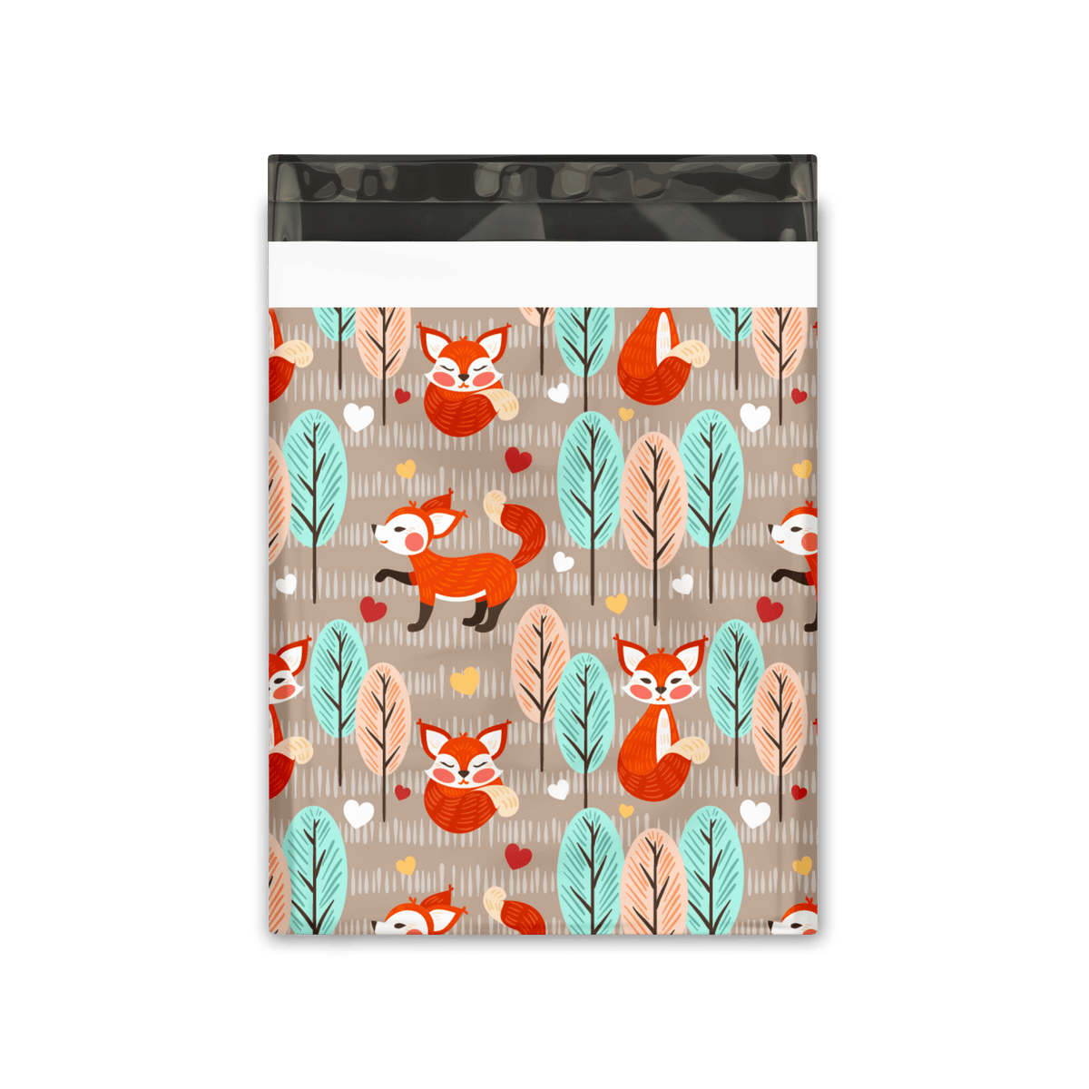 Single 10x13 Fox Themed Poly Mailer