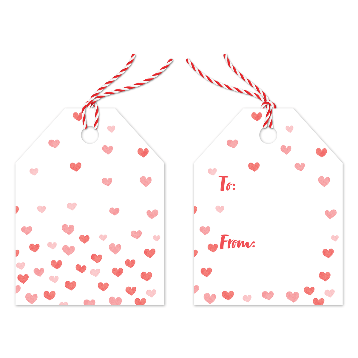 Fading Hearts Gift Tags