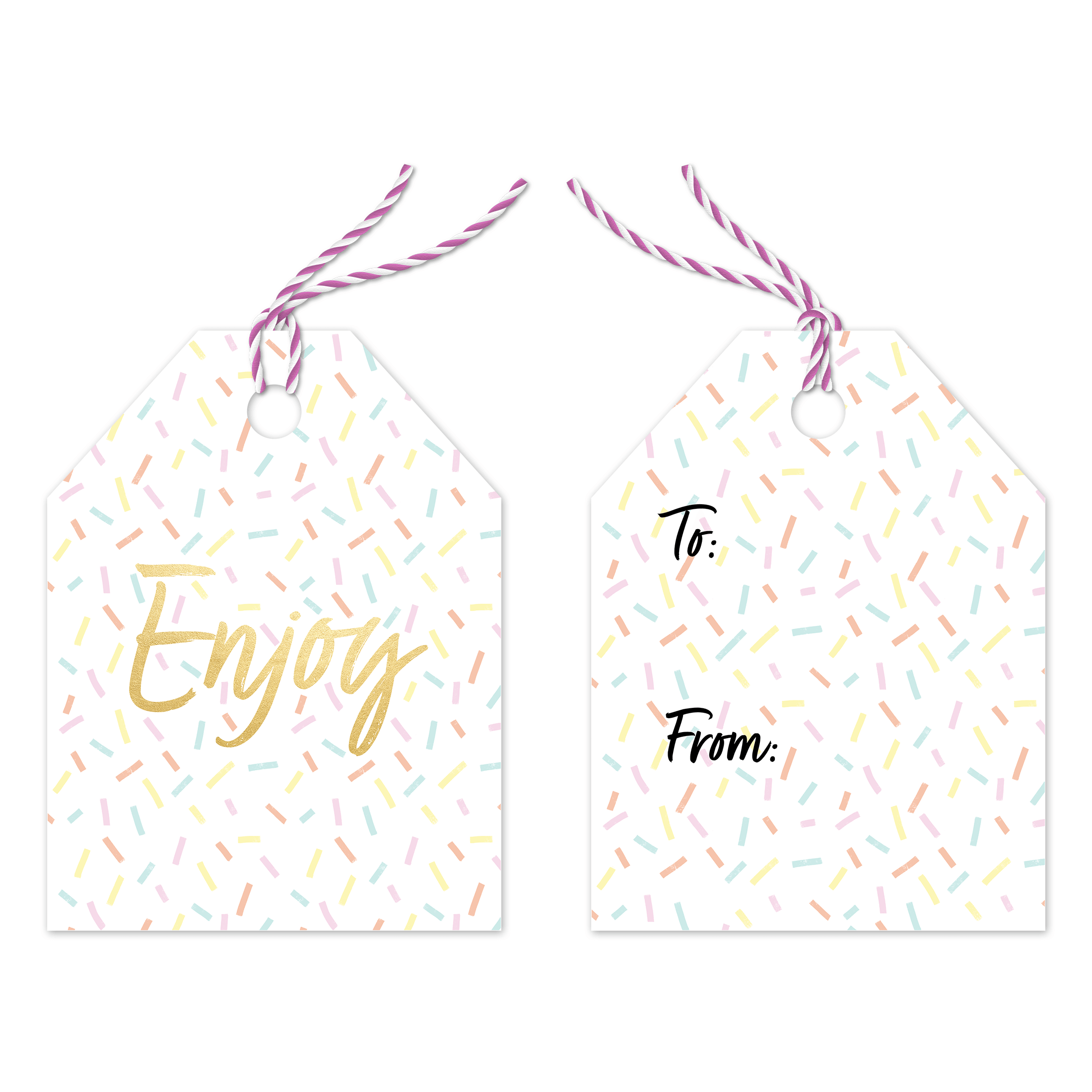 Enjoy Confetti Gift Tags Pro Supply Global