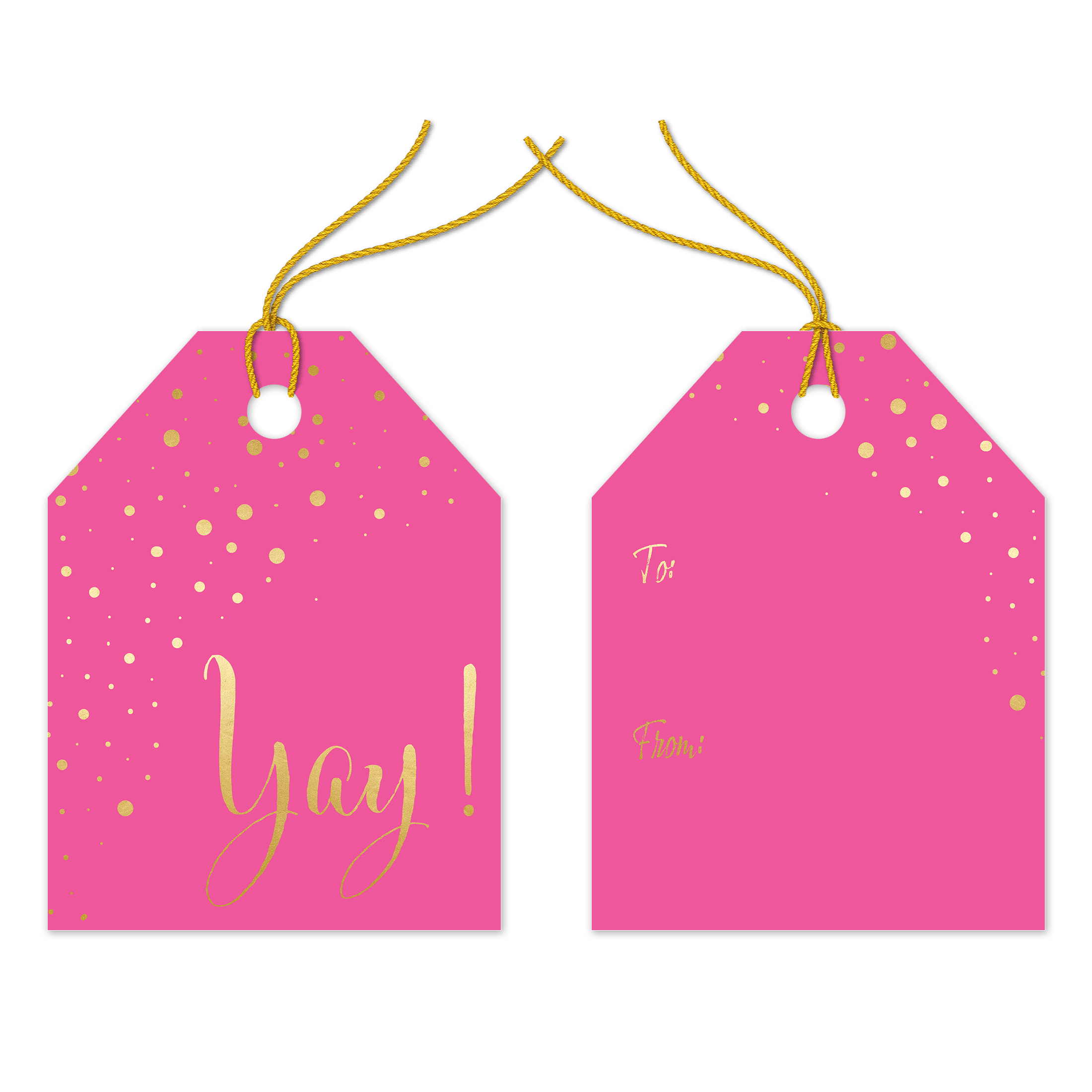 Gold Confetti Assortment Gift Tags - Pro Supply Global