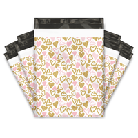 Pink & Gold Hearts Designer Poly mailer shipping bag Pro supply Global