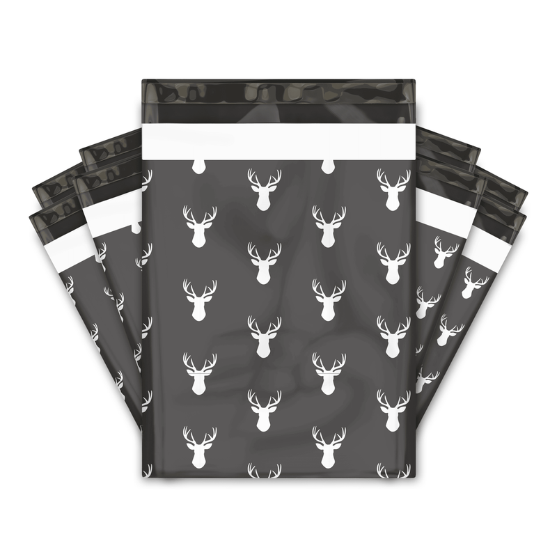 Charcoal Deer Heads Designer Poly mailers bags Pro Supply Global