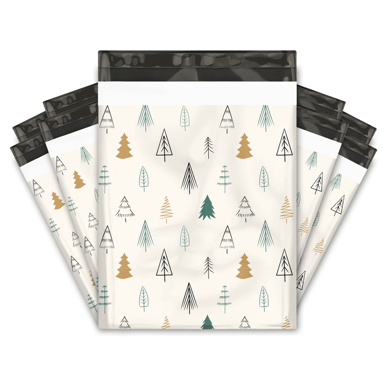 Fir Trees Designer Poly Mailers Shipping Envelopes Premium Printed Bags