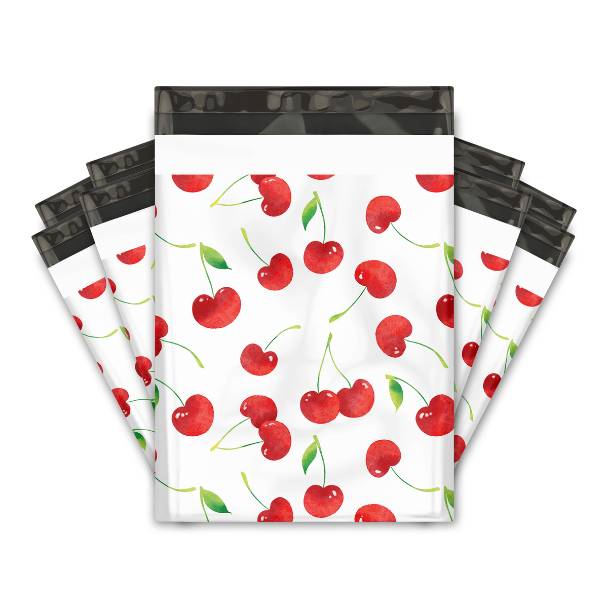 Cherries Designer Poly Mailers Shipping Envelopes Premium Printed Bags