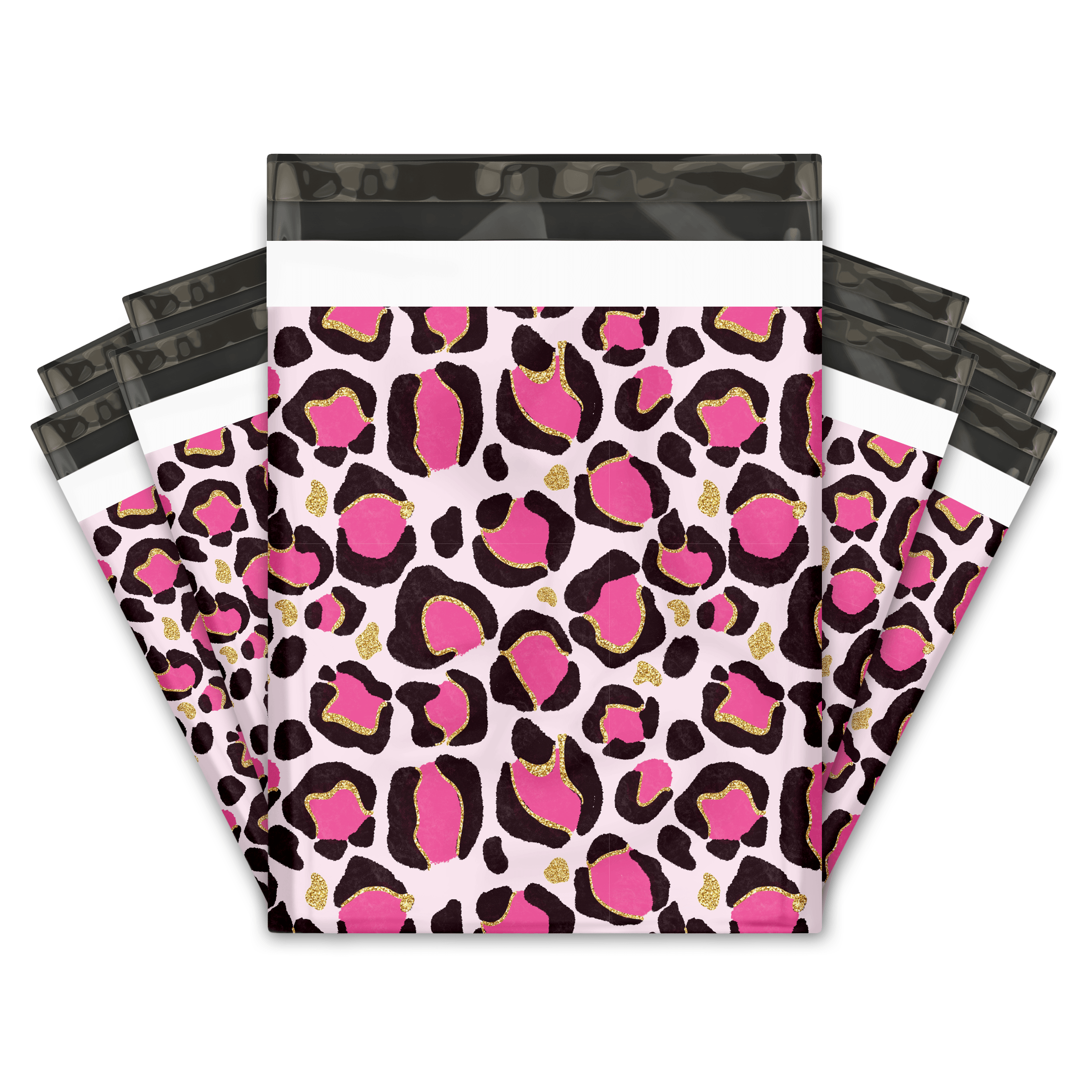 Pink Leopard Designer Poly mailers bags Pro supply Global