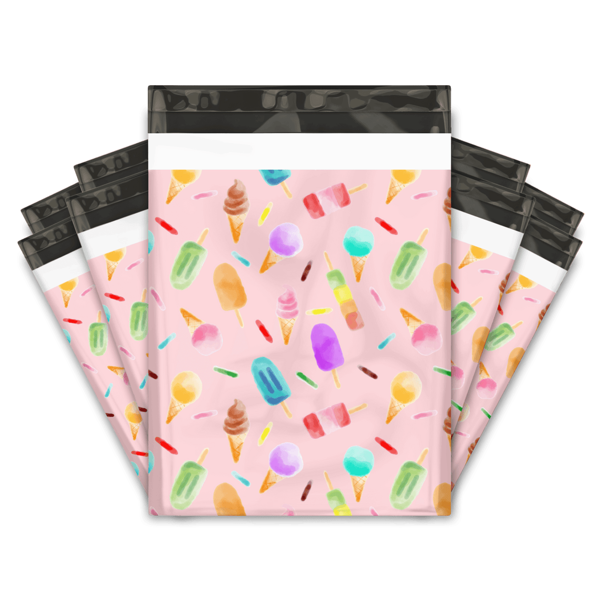Ice Cream Designer Poly Mailers Bags Pro Supply Global
