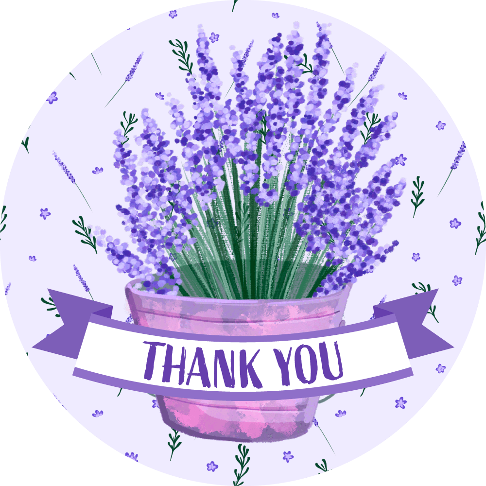 lavender flower stickers Buy Eco-Friendly High Quality Lavender Thank You Stickers