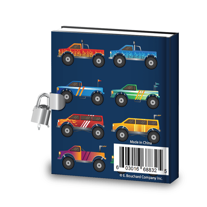 Value Packs of Kids Monster Truck Diary w/Lock, Stickers & Activities (Single, 10, 20 or 100 ct) - Pro Supply Global