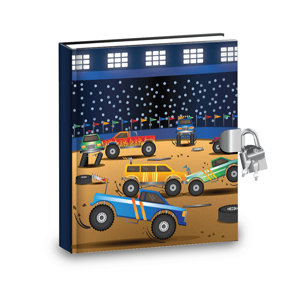 Monster Truck Kids Diary With Lock and Activities Pro Supply Global