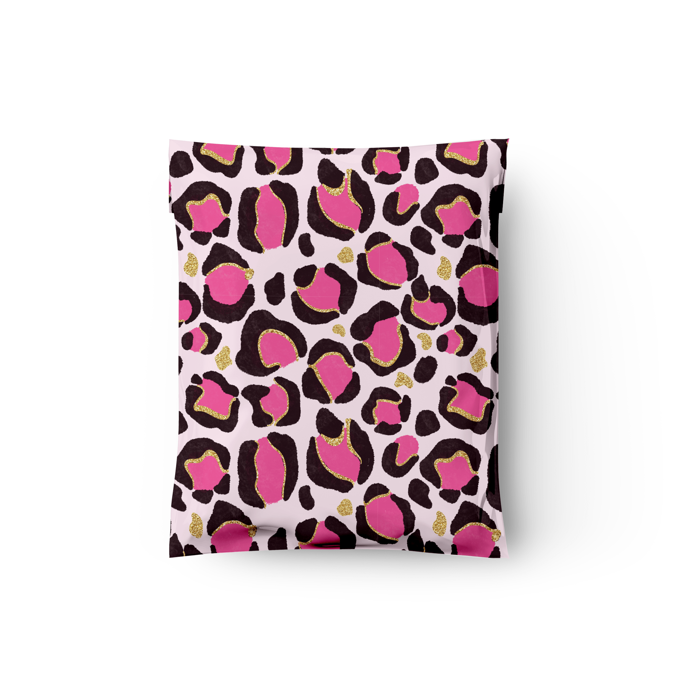 12x15" Pink Leopard Print Designer Poly Mailers Shipping Envelopes Premium Printed Bags - Pro Supply Global
