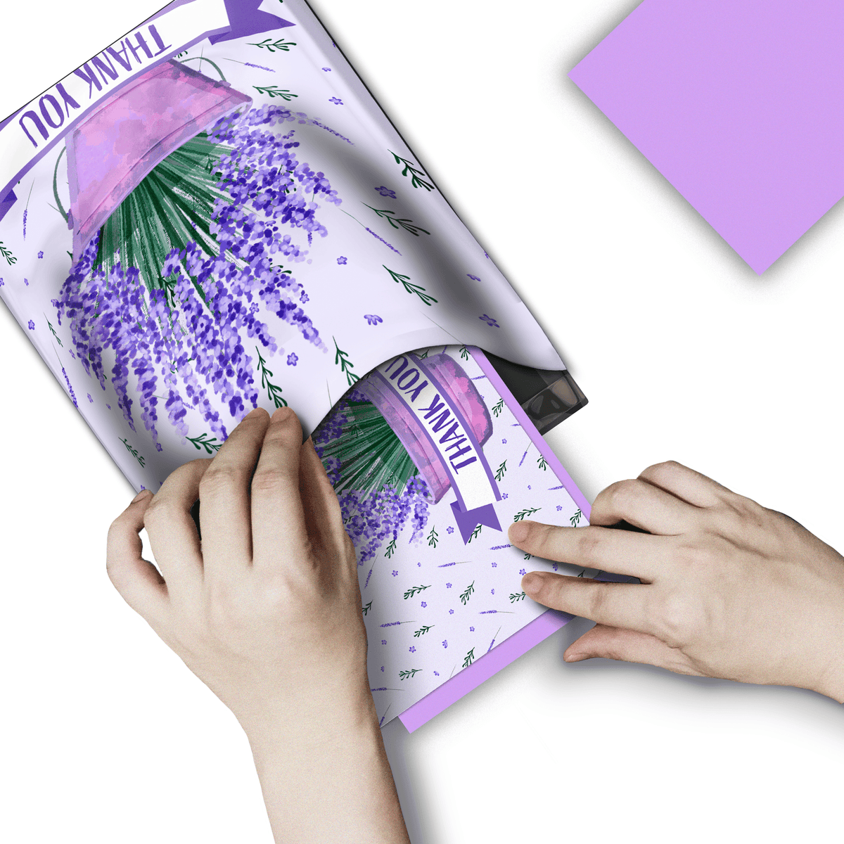 Lavender Insert Cards - Elegant Touch for Packaging Gifts