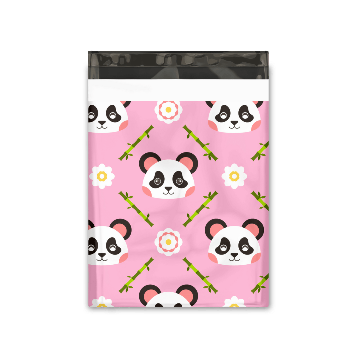 10x13 Pink Panda Designer Poly Mailers Shipping Envelopes Premium Printed Bags - Pro Supply Global