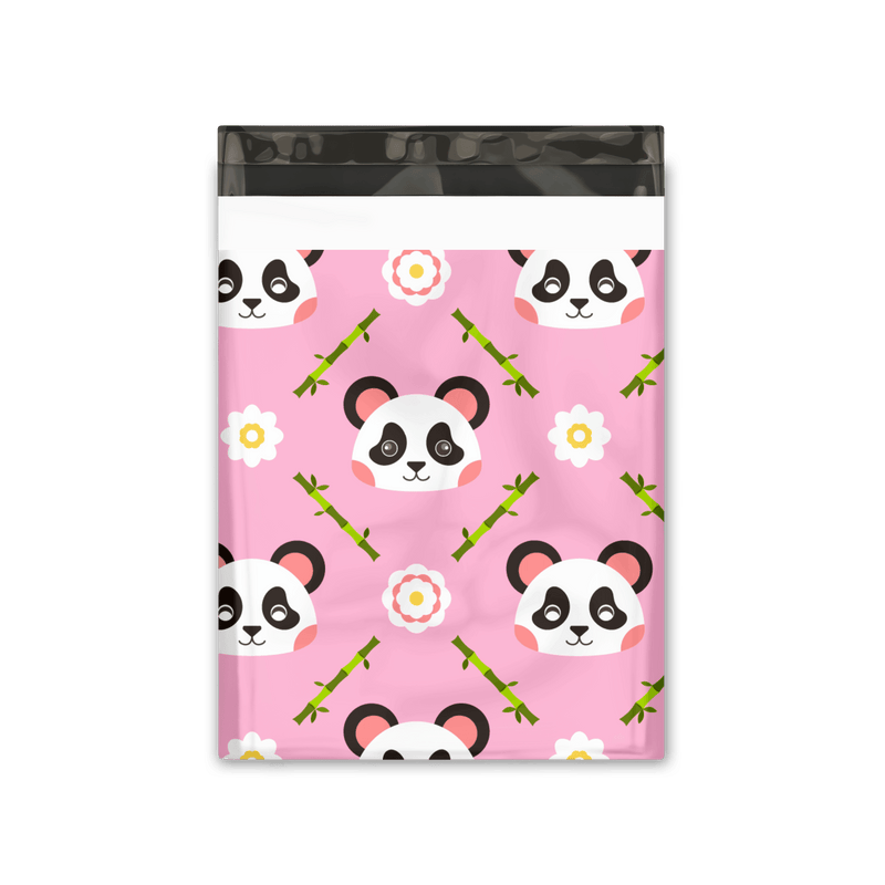 10x13 Pink Panda Designer Poly Mailers Shipping Envelopes Premium Printed Bags - Pro Supply Global