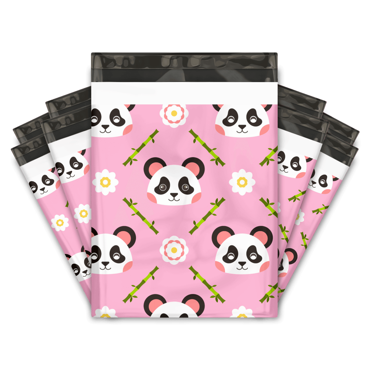 Pink Panda Cute Designer Poly mailer shipping bag Pro Supply Global