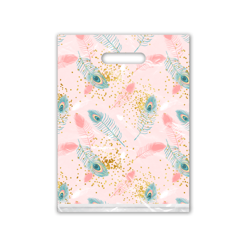 Pink Peacock Designer Poly Merchandise bags Pro supply Global