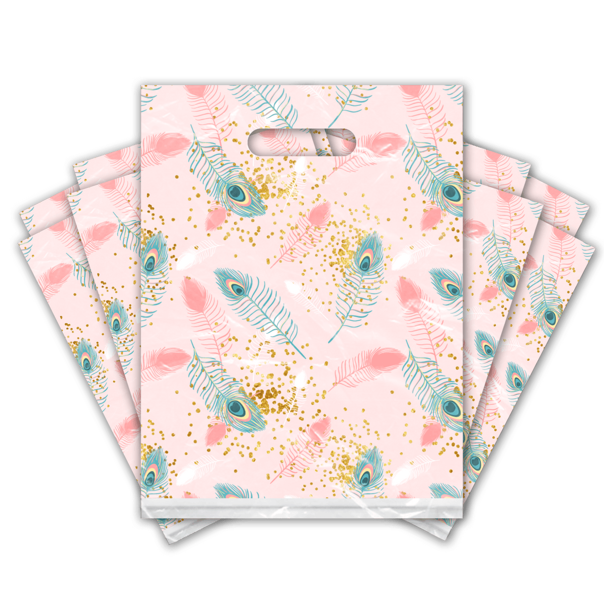Pink Peacock Designer Poly Merchandise bags set Pro supply Global