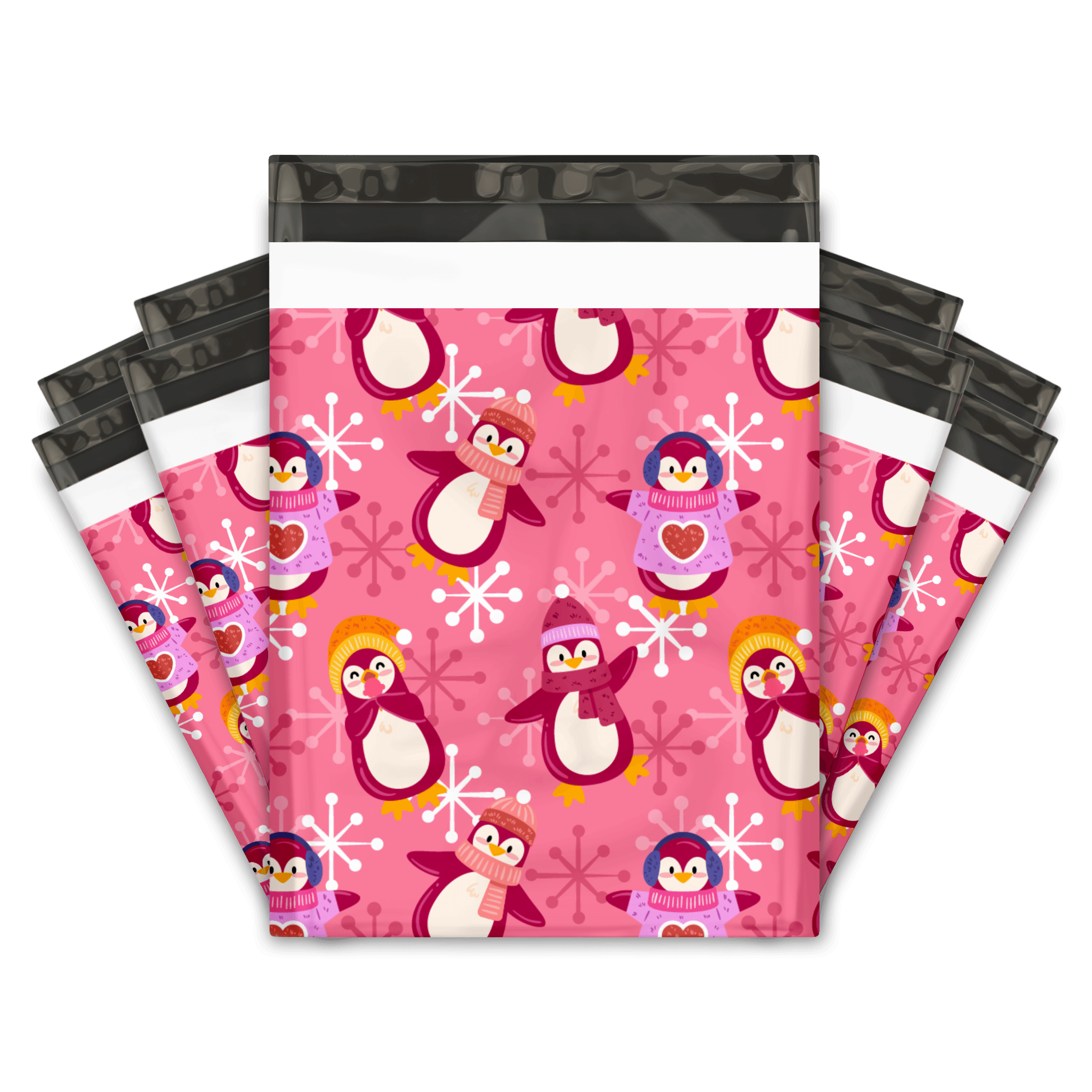 Multiple 10x13 Penguin Themed Poly Mailers