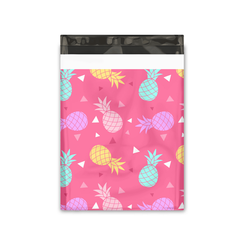 10x13 Pink Pineapple Designer Poly Mailers Shipping Envelopes Premium Printed Bags - Pro Supply Global