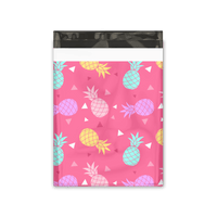 10x13 Pink Pineapple Designer Poly Mailers Shipping Envelopes Premium Printed Bags - Pro Supply Global