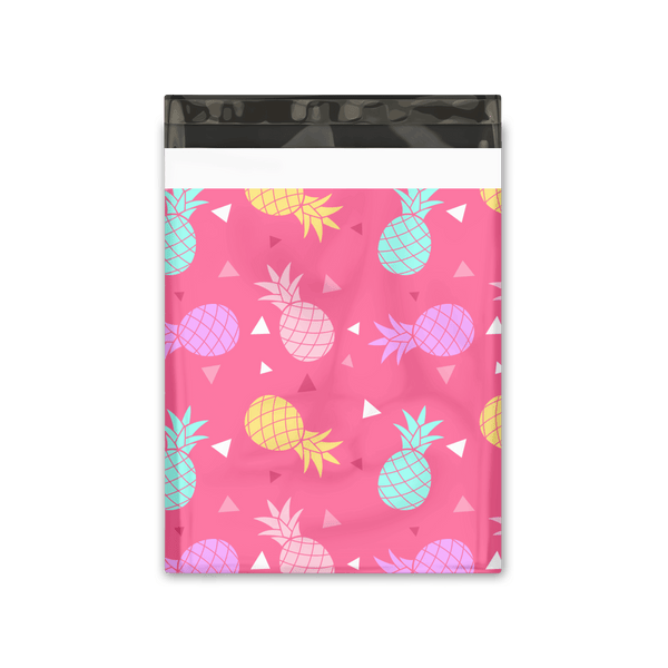10x13 Pink Pineapple Designer Poly Mailers Shipping Envelopes Premium Printed Bags - Pro Supply Global
