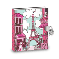 Value Packs of Kids Pink Paris Diary w/Lock, Stickers & Activities