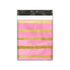 10x13 Pink and Gold Stripes Designer Poly Mailers Shipping Envelopes Premium Printed Bags - Pro Supply Global